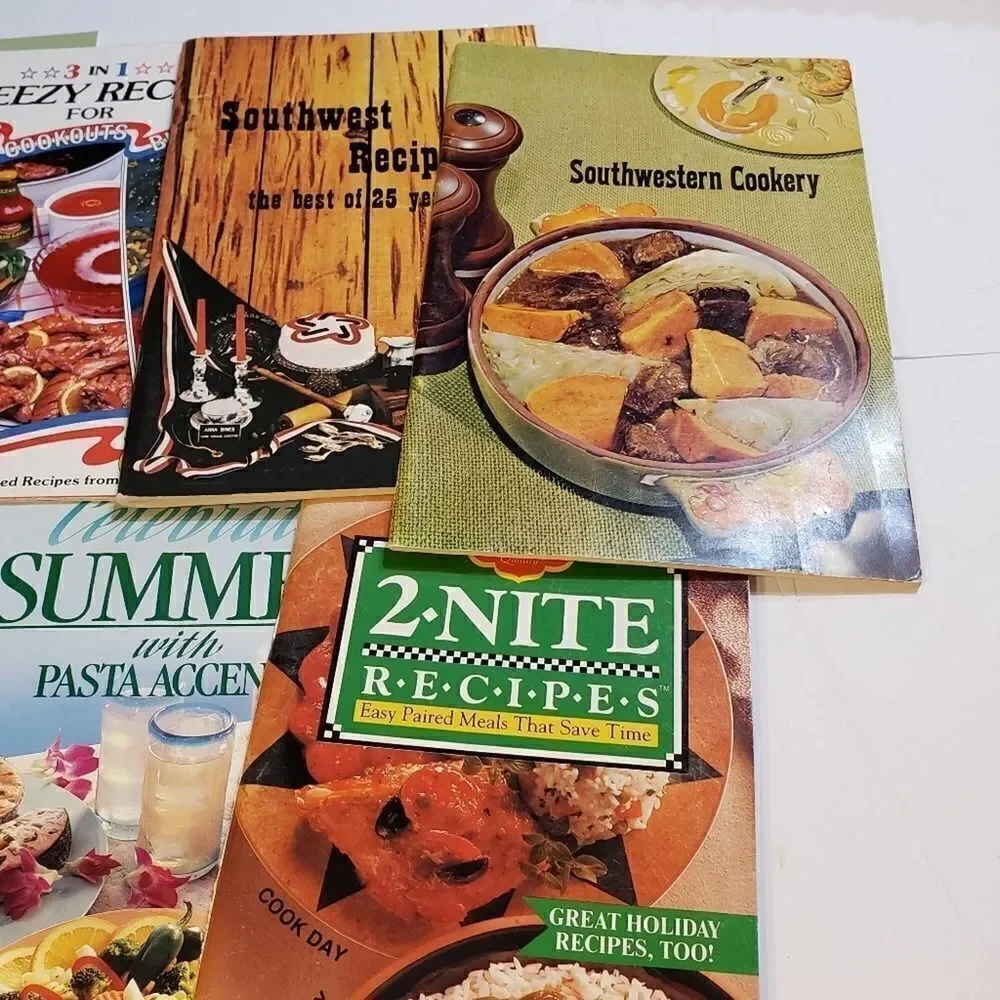 Lot of 8 Cookbooks Booklets Pasta Southwestern Del Monte Tomatoes